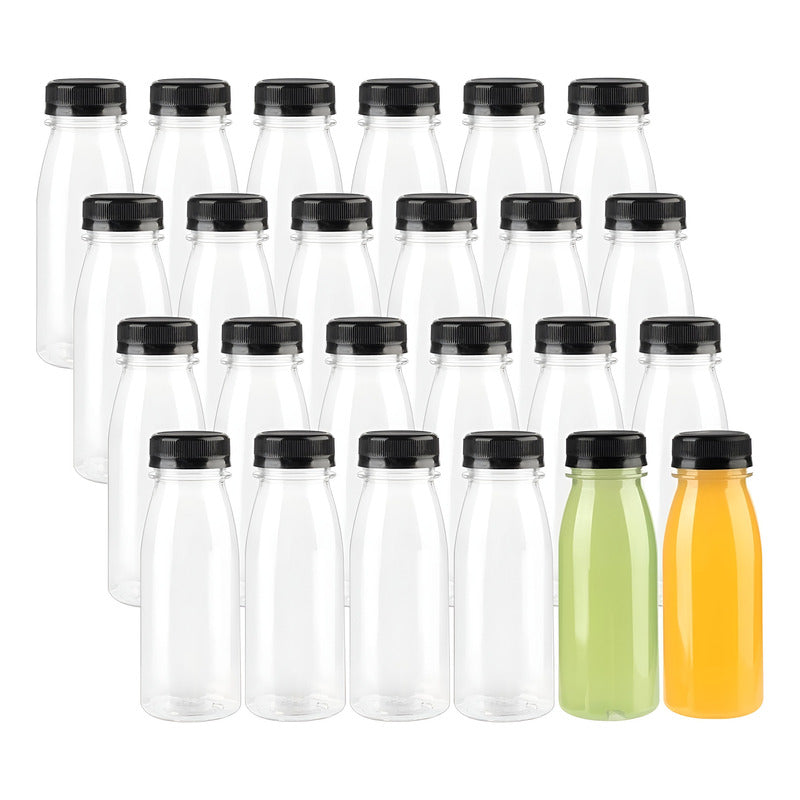 X24 Botellas Plasticas Transparentes Botella Con Tapa 300ml Transparente