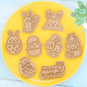 Set X4 Cortador Galleta Pascua Moldes Galleta 3d Cortadores