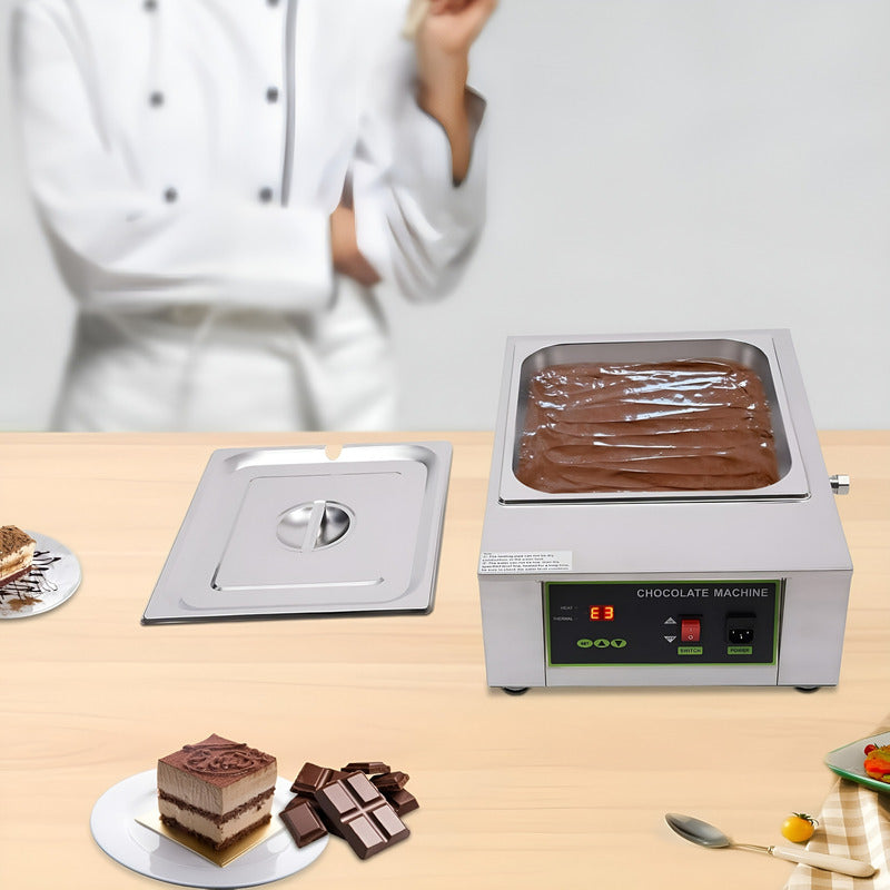 Maquina De Chocolates Olla Fondue Olla Para Fundir Chocolate Plateado