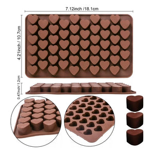 Pack X2 Molde Silicona Moldes Silicona Reposteria 55 Corazon