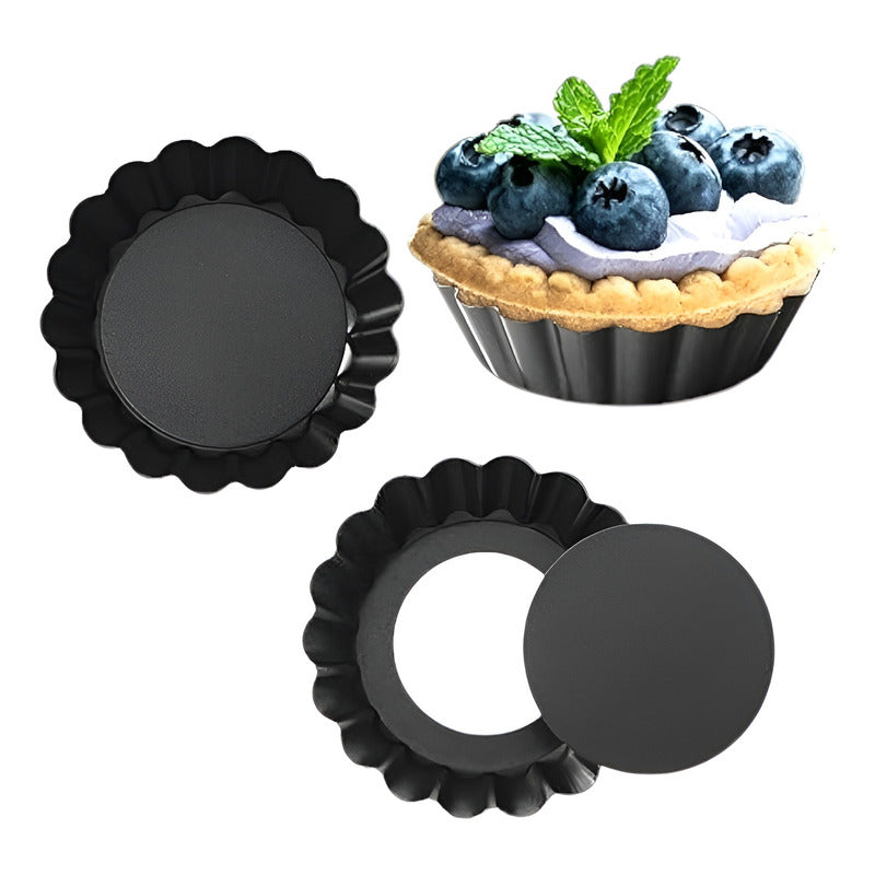 Pack X3 Moldes Tartaleta Desmontable Tarta Individual 13,5cm Gris