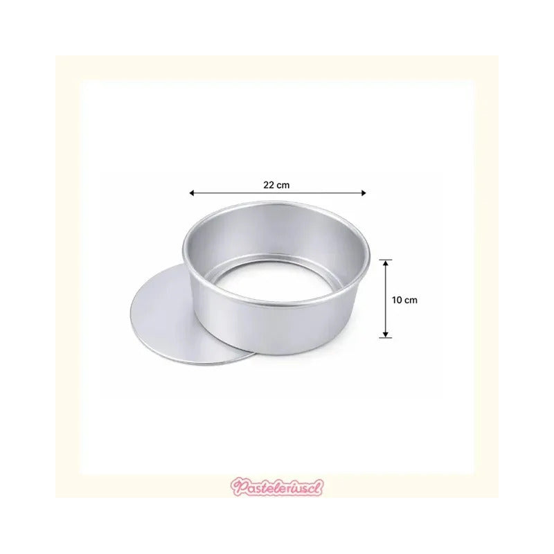 Molde De Aluminio Para Torta Molde Desmontable Molde 22x10cm Molde De Queque Desmontables Con Fondo Extraíbles... Plateado