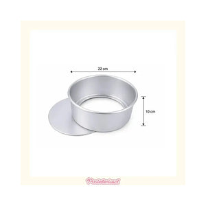 Molde De Aluminio Para Torta Molde Desmontable Molde 22x10cm Molde De Queque Desmontables Con Fondo Extraíbles... Plateado