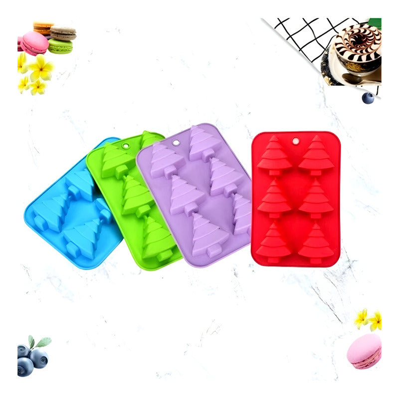 Molde De Navidad Moldes Navidad Molde Silicona Navidad Pino Multicolor