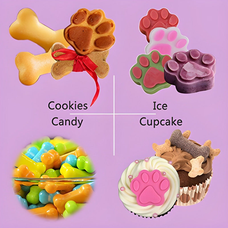 Pack X10 Moldes De Chocolate Moldes Silicona Patitas Patas  Multicolor