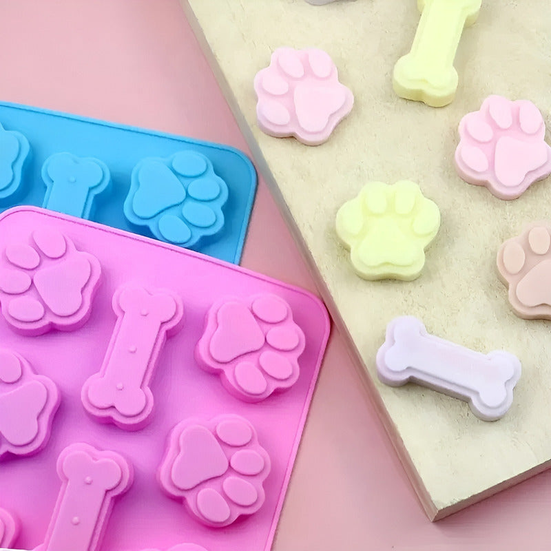 X2 Moldes Silicona Reposteria Molde Chocolate Mascota 8cavi