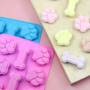 Set X4 Moldes Silicona Reposteria Chocolate Mascotas 8cavi Multicolor / Molde Mascotas 8cavid