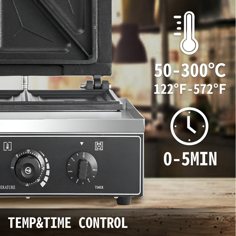 Sandwicheras Maquina Para Sandwiches Sanduchera Doble 1500w Plateado / Sandwicheras Doble