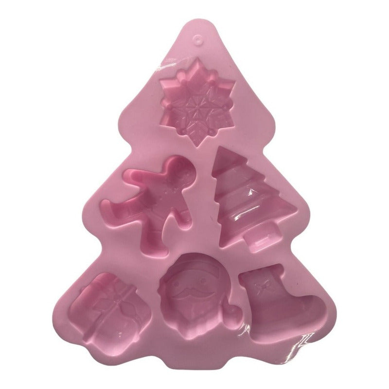 Molde De Silicona Molde Navidad Moldes Navideños Arbol Regal