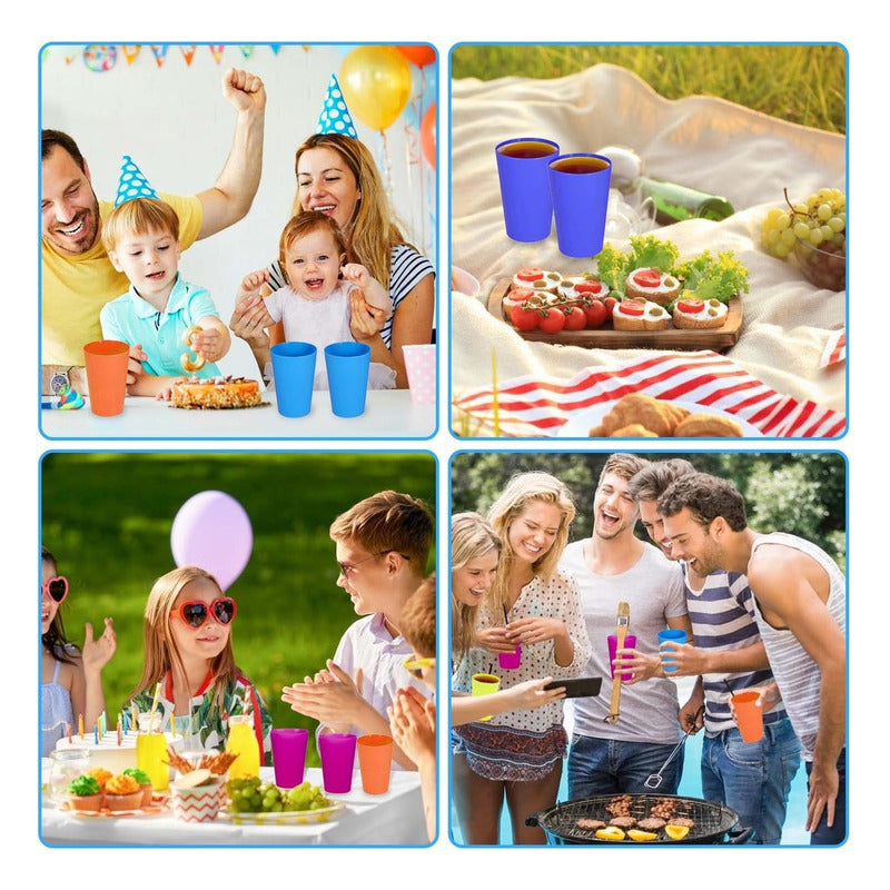 24 Set De Vasos Vasos Plastico Vasos Reutilizables De Fiesta - Al Azar