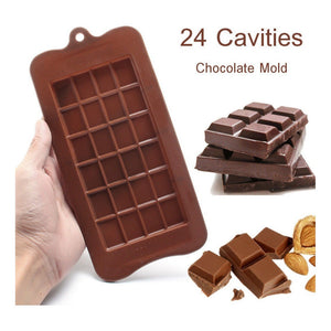 Pack 4 Moldes De Silicona Rectangular Para Barra De Chocolate Pastelería Cl