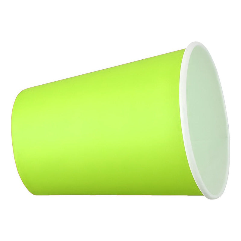 Pack X10 Vasos Desechables Vasos De Cumpleaños Verde 250ml Verde Manzana 1651
