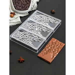 Pack X4 Molde De Chocolate Molde Policarbonato Barra Cristal