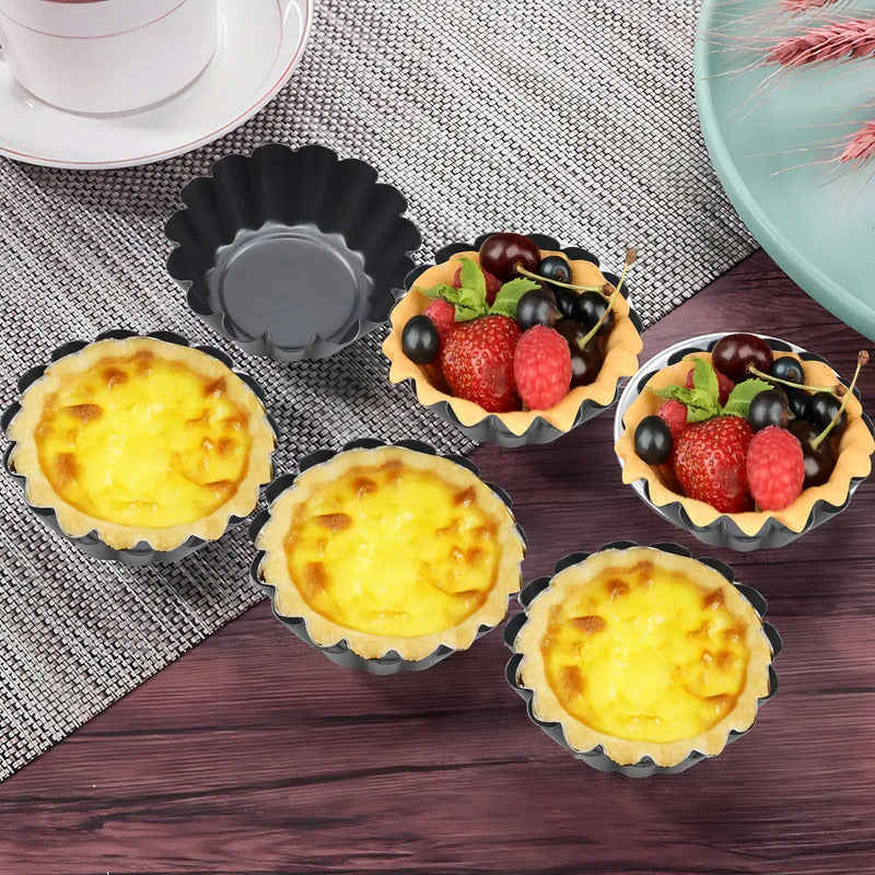 Pack 12 Molde Mini Tartaleta Tarta Moldes Para Reposteria Mini Moldes Para Hornear Moldes Para Quiche Estriados Para... Gris Oscuro