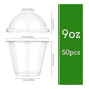 Pack X200 Vasos Plasticos Desechables Vaso Domo Sin Hoyo 9oz