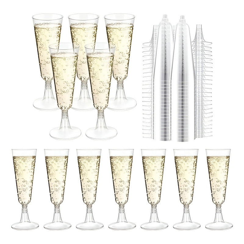 30 Copas De Champagne Copa Acrilico Copas Champaña 5oz/162ml Transparente