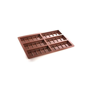 Moldes De Chocolate Rectangular Tableta Barra De Silicona 6 Bar Color Marrón Pasteleriacl