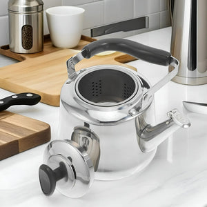 Tetera De Te Tetera De Agua Teteras Filtro Te Infusor 3.0 L Plateado