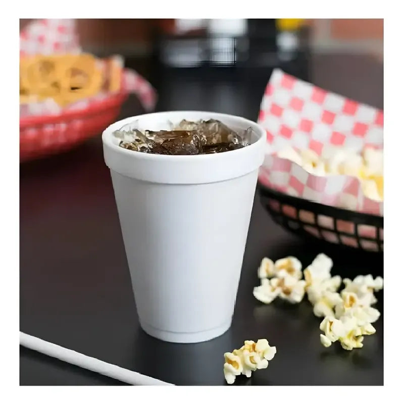 100 Vasos Desechables Plumavit Termico Vaso Cafe 10oz 296ml Blanco