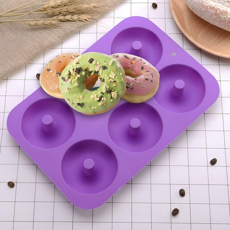 Pack X2 Moldes De Silicona Donas Moldes Donuts Molde Dona 6 Multicolor.