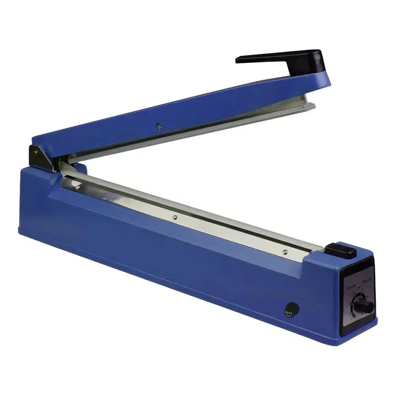 Selladora De Bolsas De Impulso Manual 40 Cm Con Regulador De Potencia Y 8 Niveles Azul