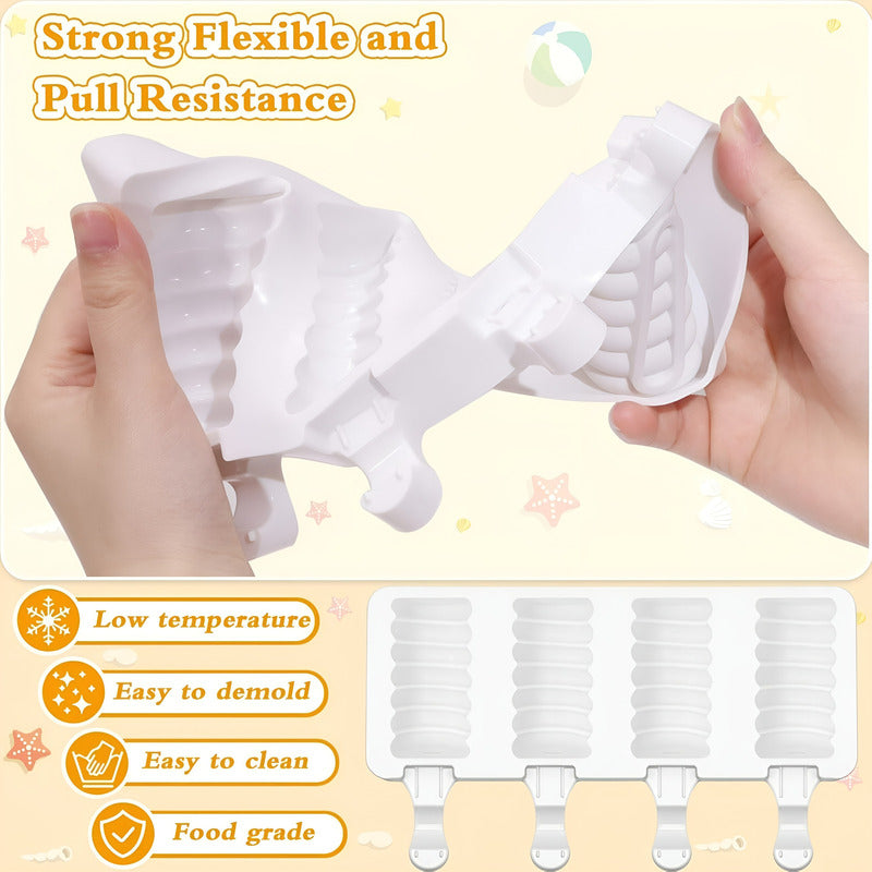 Moldes De Silicona Para Helados Molde Paletas Helado Pale395 - Blanco 92049