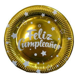 Pack X10 Platos Desechables Decoración Cumpleaños Plato 30cm