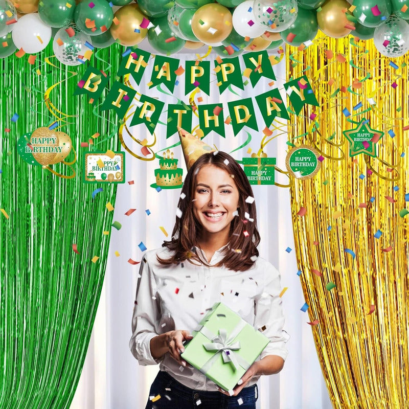 Cortina Verde Guirnaldas Cumpleaños Guirnalda Cumpleaños 2m Verde 101065 Cortina De Cumpleaños Verde 101065