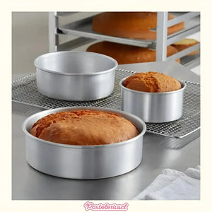 Molde De Aluminio Para Torta Molde Desmontable Molde 30x10cm Moldes Para Hornear Pasteles Redondos Para Cumpleaños... Plateado