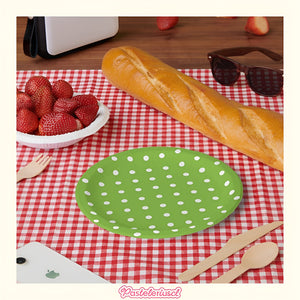 Vasos Desechables Suministros Fiestas Platos De Papel 18cm Verde Lima