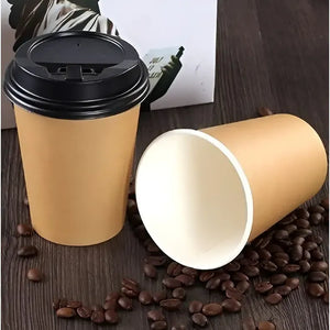 X150 Vaso Kraft Vasos Cafe Vaso Polipapel Liso C/tapa 8oz Vasos Termicos Desechables Vaso Café Vasos Polipapel 8 Oz Vaso... Marrón Claro / Vaso Doble Pared 8oz