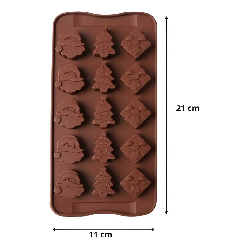 Moldes De Chocolate Molde De Silicona Molde De Navidad  Marrón