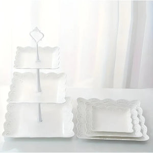 Porta Cupcakes Queques Base Mini Tortas Torre Porta Cupcake  Blanco