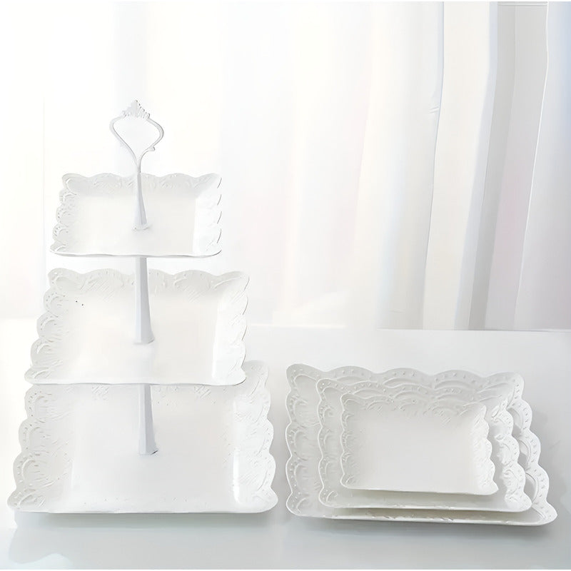 Porta Cupcakes Queques Base Mini Tortas Torre Porta Cupcake  Blanco