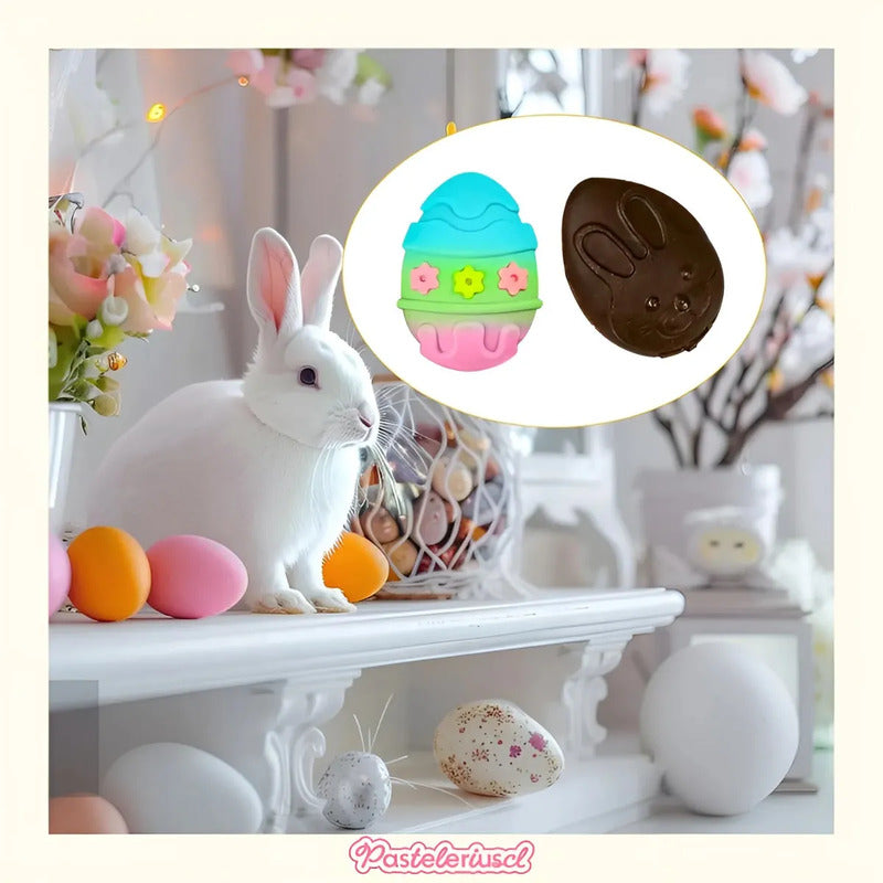 Molde Silicona Huevos De Pascua Moldes Para Reposteria 3d Huevos Grandes Para Rellenar Molde De Silicona En Forma De... Multicolor