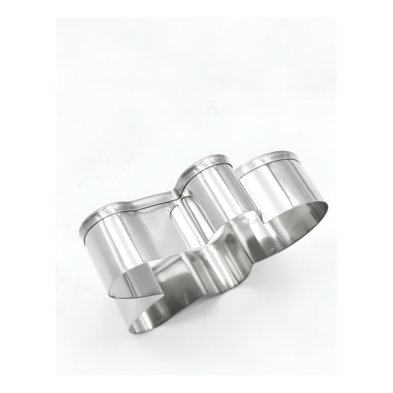 Set 4 Cortador Galletas Navidad Molde Galleta De Jengibre Plateado / Cortador Galletas Jengibre 4pcs