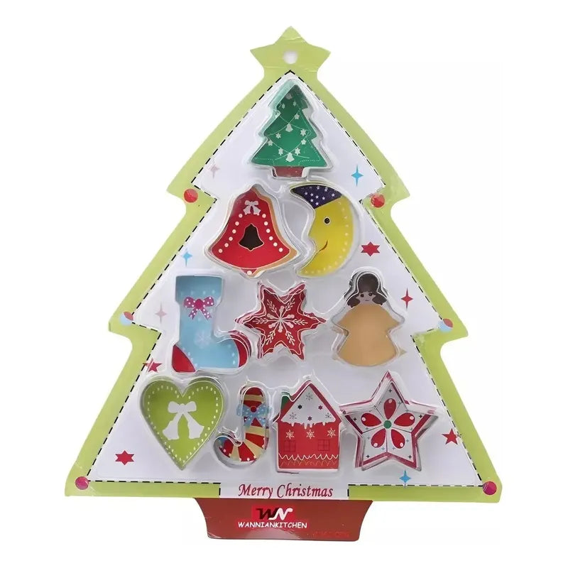 10 Cortadores De Galletas Navidad Cortador Galletas Navidad Gris Claro