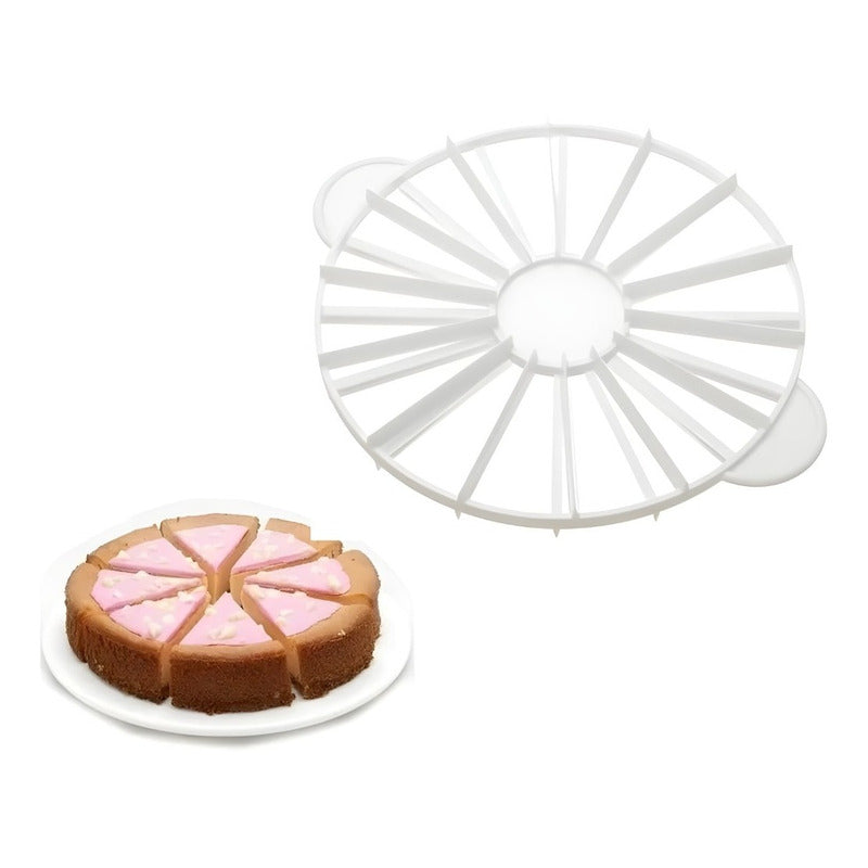 Cortador Pastel Porcionador Cortador Torta Cortador Queque  Blanco 14/16 Pzas 2100