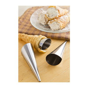 Pack X12 Cono Molde Para Cannoli Cachito Croissant Pan Danes Gris