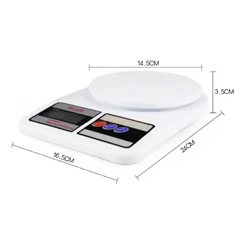 Balanza De Cocina Digital Electrónica Capacidad Máxima 10 Kg Color Blanco