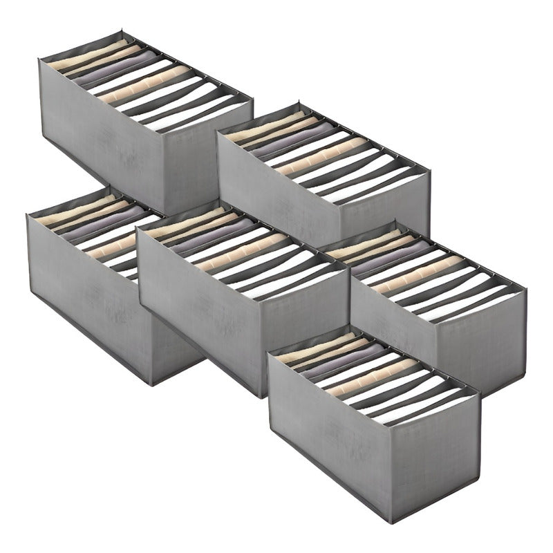 Pack X6 Organizador De Pantalones Caja Organizadora Closet