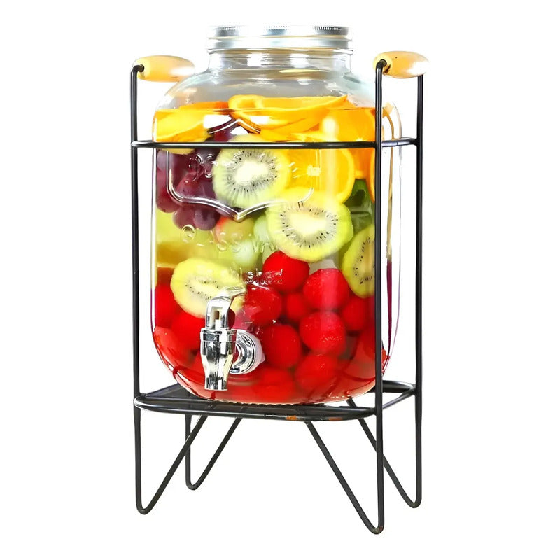 Dispensador De Jugos Con Atril Dispensadores De Bebidas 4l Plateado