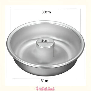 Molde Torta Molde Queque Redondo Molde Aluminio Flanera 30cm Moldes De Anillo Para Pastel Molde Hueco Para Pasteles De... Plateado