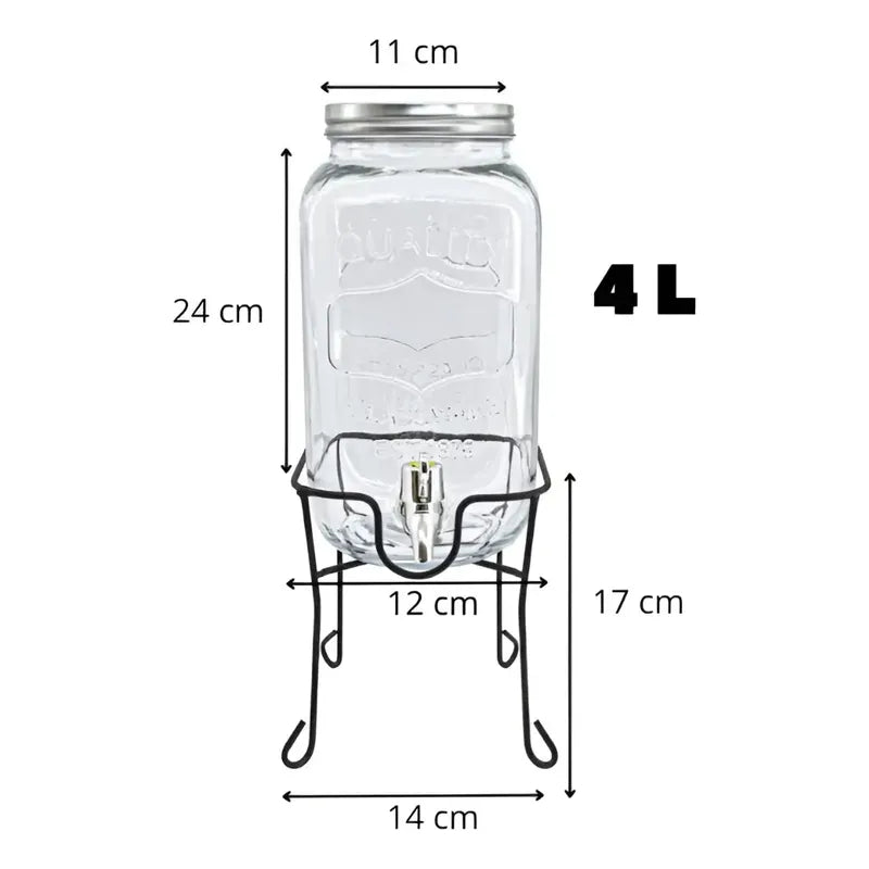 Dispensador De Jugo Con Atril Dispensadores Bebidas Tarro 4l Dispensador Sobremesa Portatil Cocina Dispensador De Bebidas Recipiente Pasteleriuscl