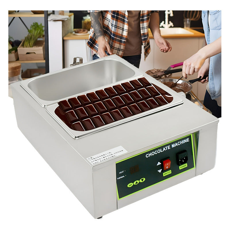 Maquina De Chocolates Fondue De Chocolate Chocolatera Doble Plateado / Maquina Chocolate Doble