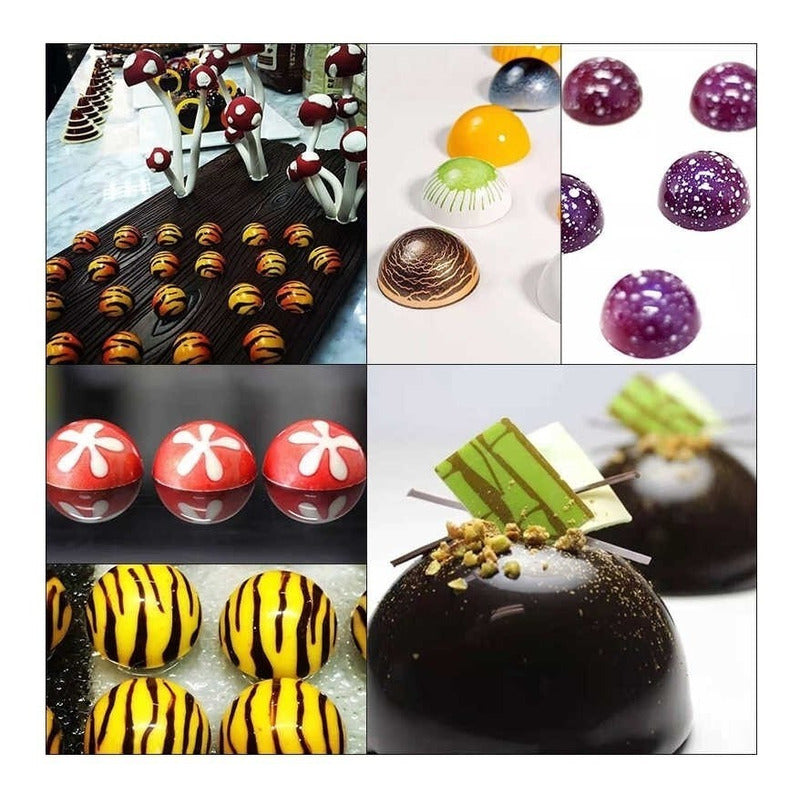 Moldes De Chocolate Moldes Chocolate Silicona 15 Esfera Marrón