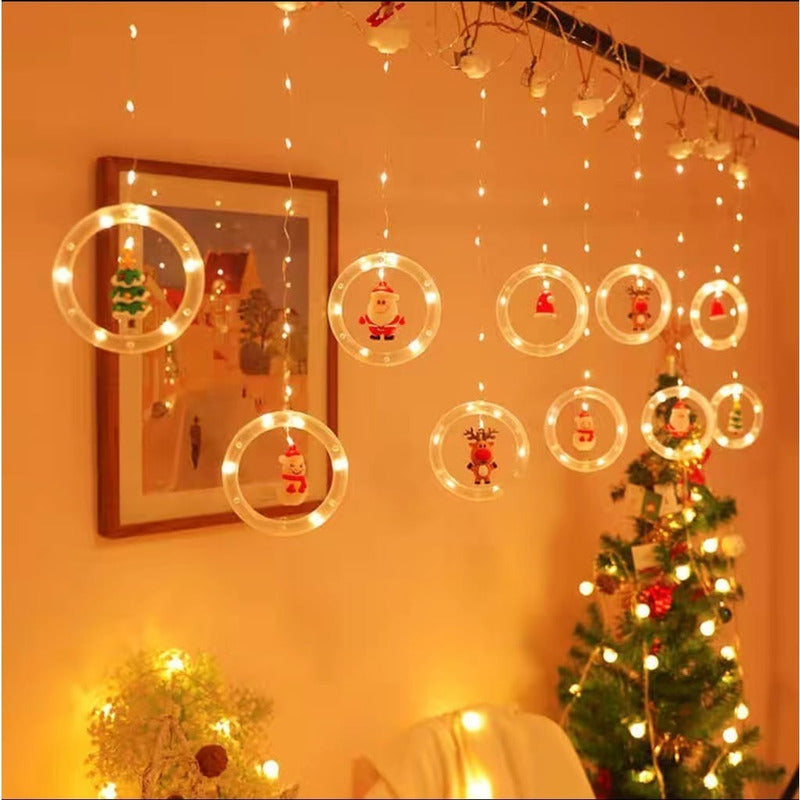 Cascada Guirnaldas Navidad Luces Guirnalda Luces Navideñas