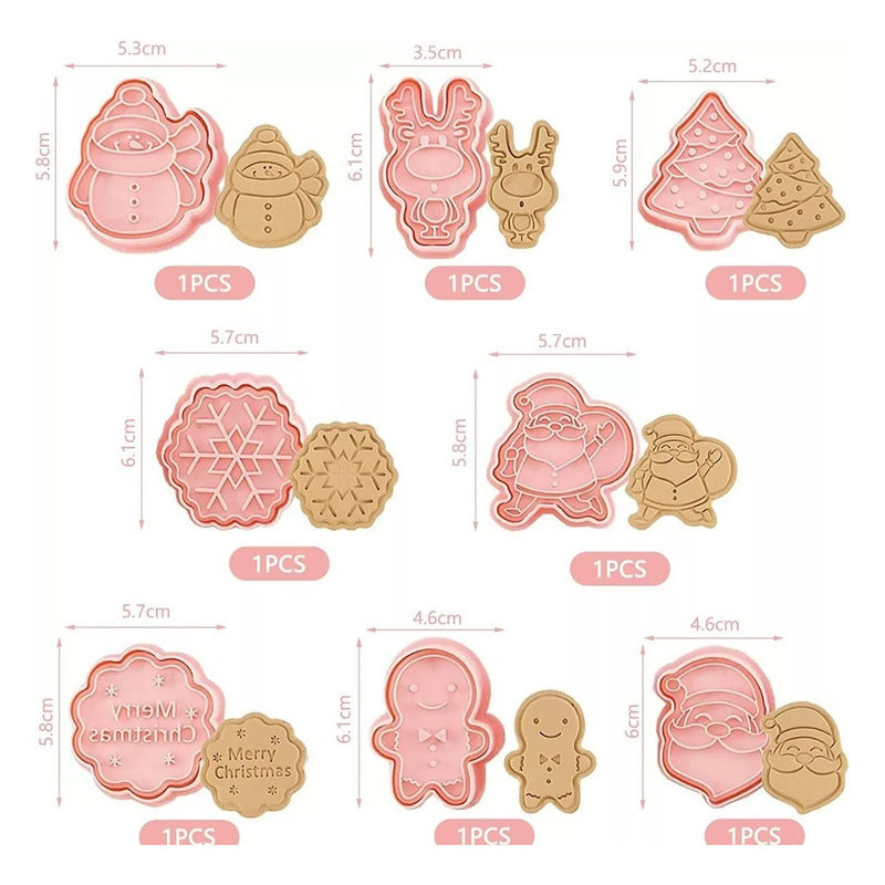 Cortador Galletas Navidad Cortador Galleta Moldes Navideños Rosa