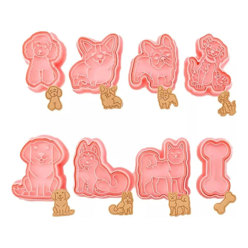 Molde Galletas Mascotas Moldes Para Galletas Perros Cortador Rosa