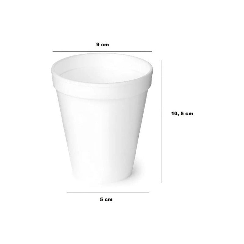 1000 Vasos Desechable Vasos Plumavit Termico Vaso 10oz/296ml Blanco / Vaso Plumavit 10oz